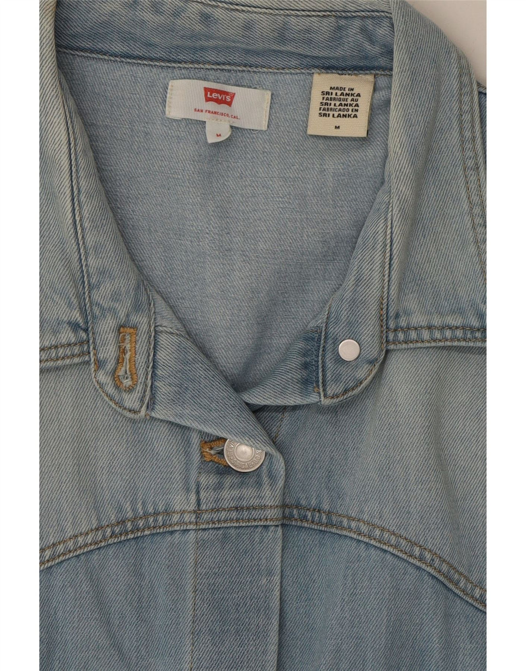 LEVI'S Womens Denim Jacket UK 14 Medium Blue Cotton Vintage Levi's and Second-Hand Levi's from Messina Hembry 