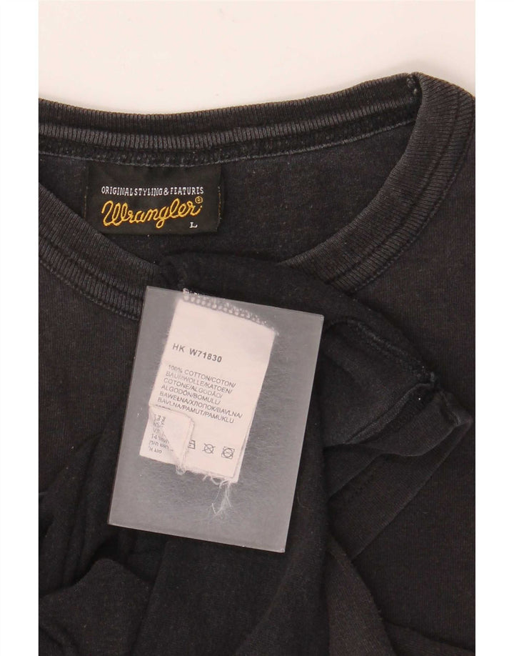 Wrangler T-shirt graphique pour homme en coton noir Taille L