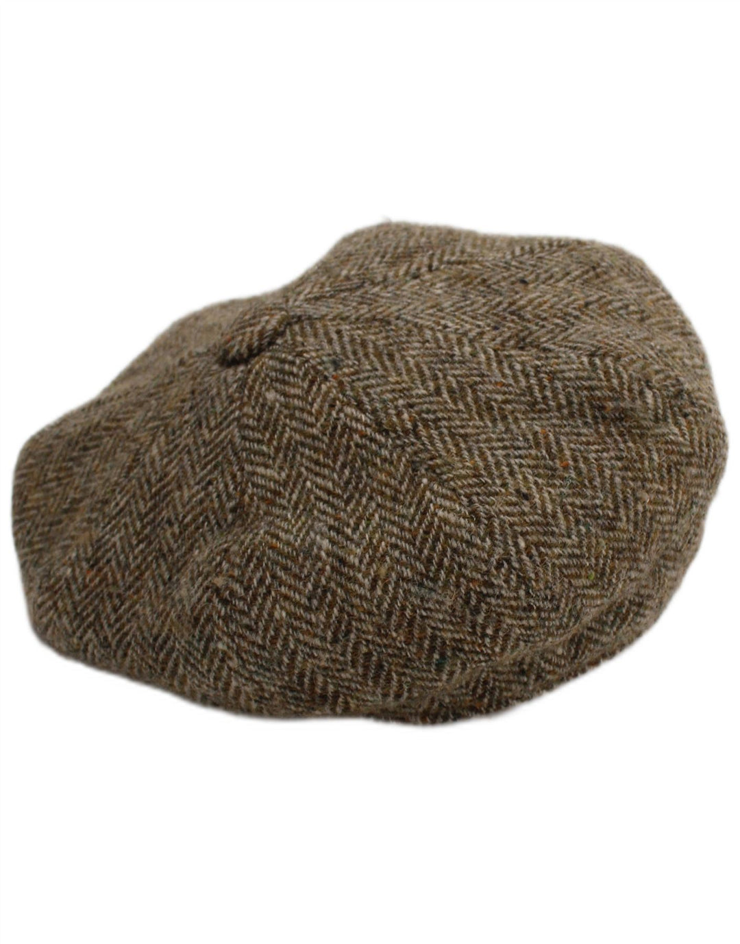Harris Tweed Casquette Plate Homme Petit Gris Chevrons Laine Nouvelle Classique