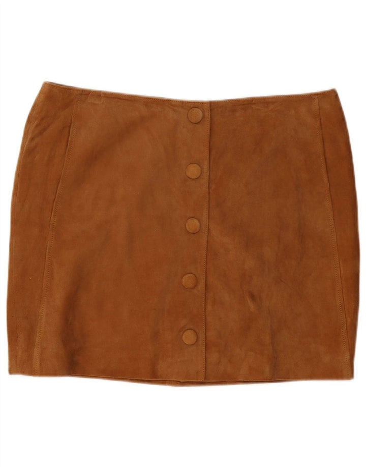 Boden Femme Mini-Jupe En Daim W36 XL Marron