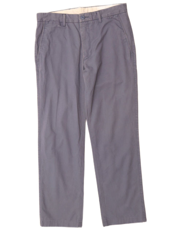 Dockers Mens Straight Chino Trousers W33 L29 Blue Cotton