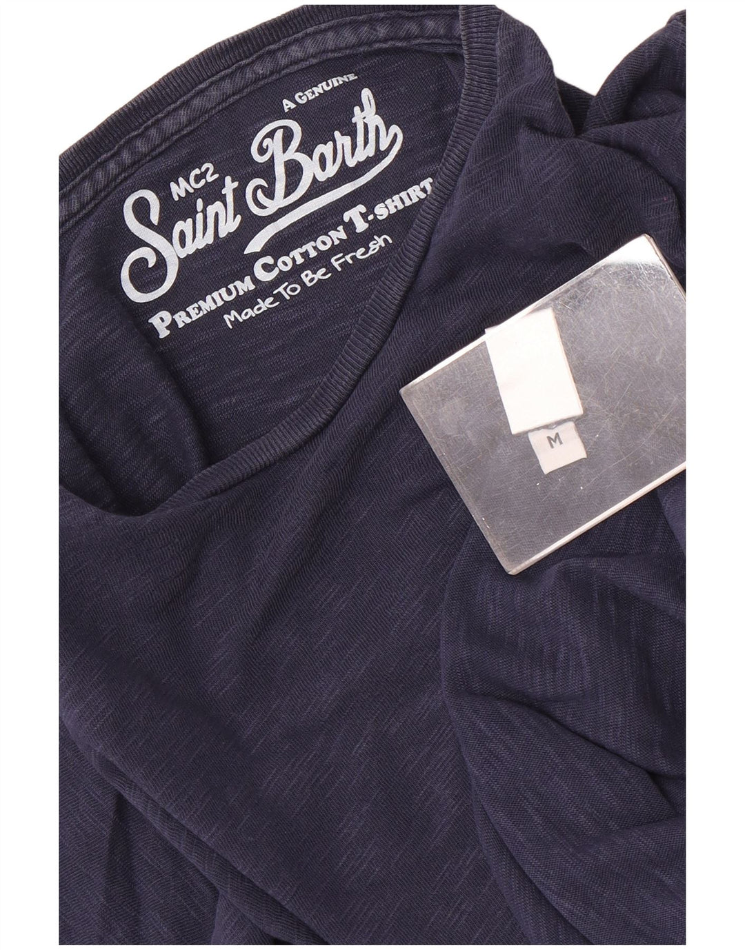 MC2 SAINT BARTH T-Shirt Homme Top Medium Bleu Marine Moucheté Coton