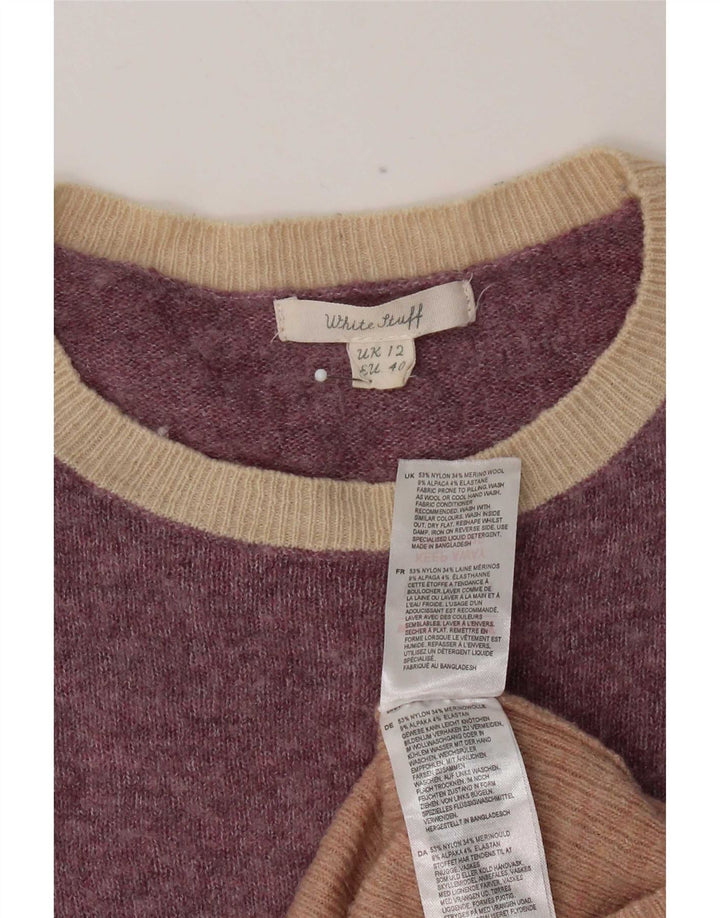 Pull à col rond White Stuff pour femme UK 12 Violet moyen Colourblock
