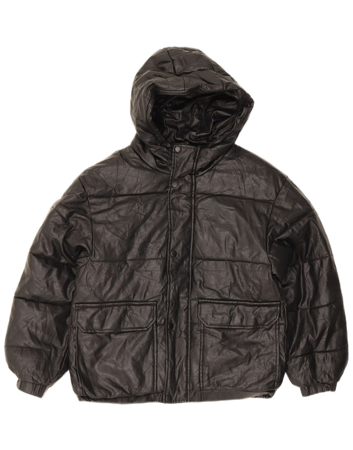 Zara Veste matelassée à capuche garçon 11-12 ans Noir Polyester