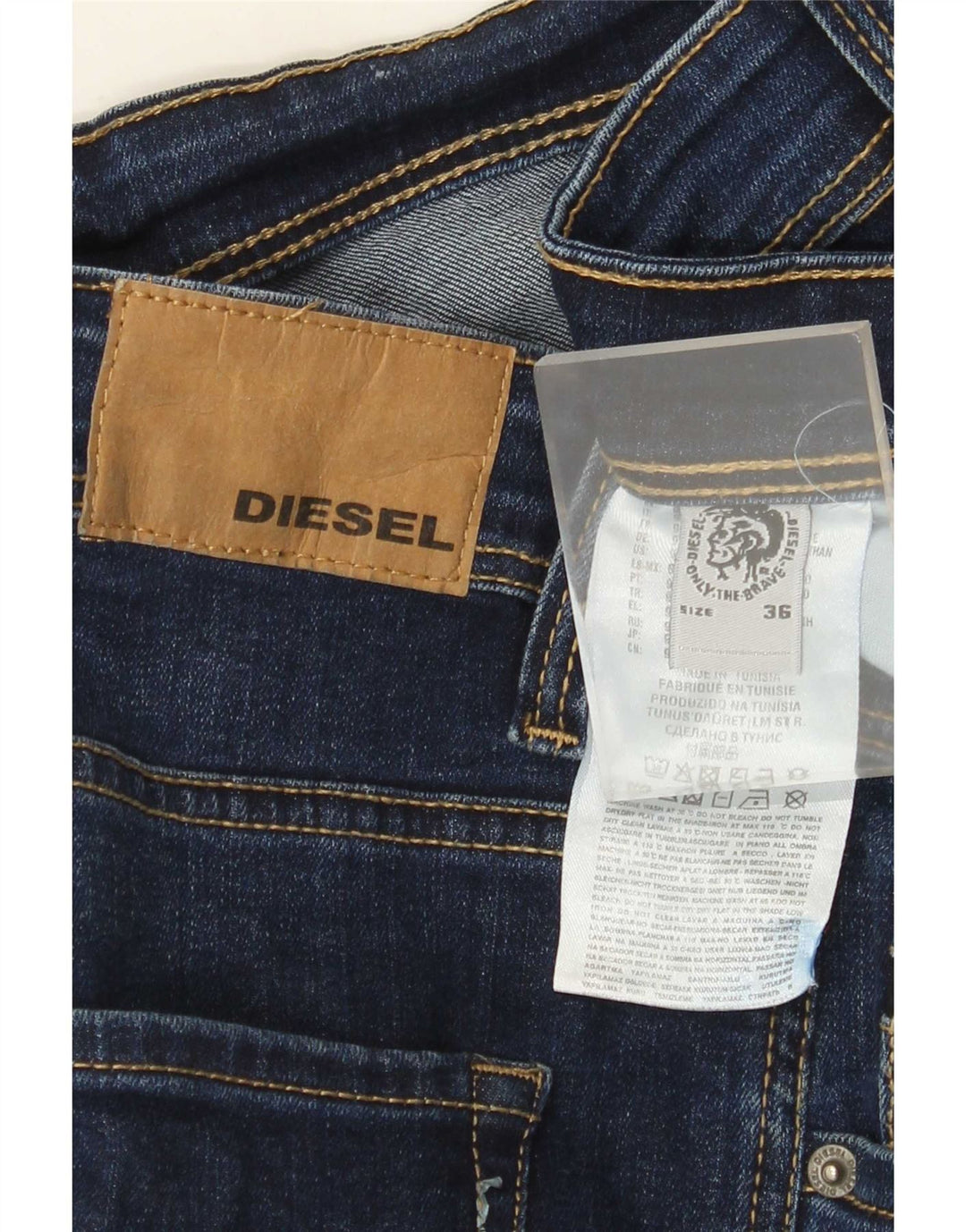 Jean Slim Femme Diesel W36 L31 Bleu Coton