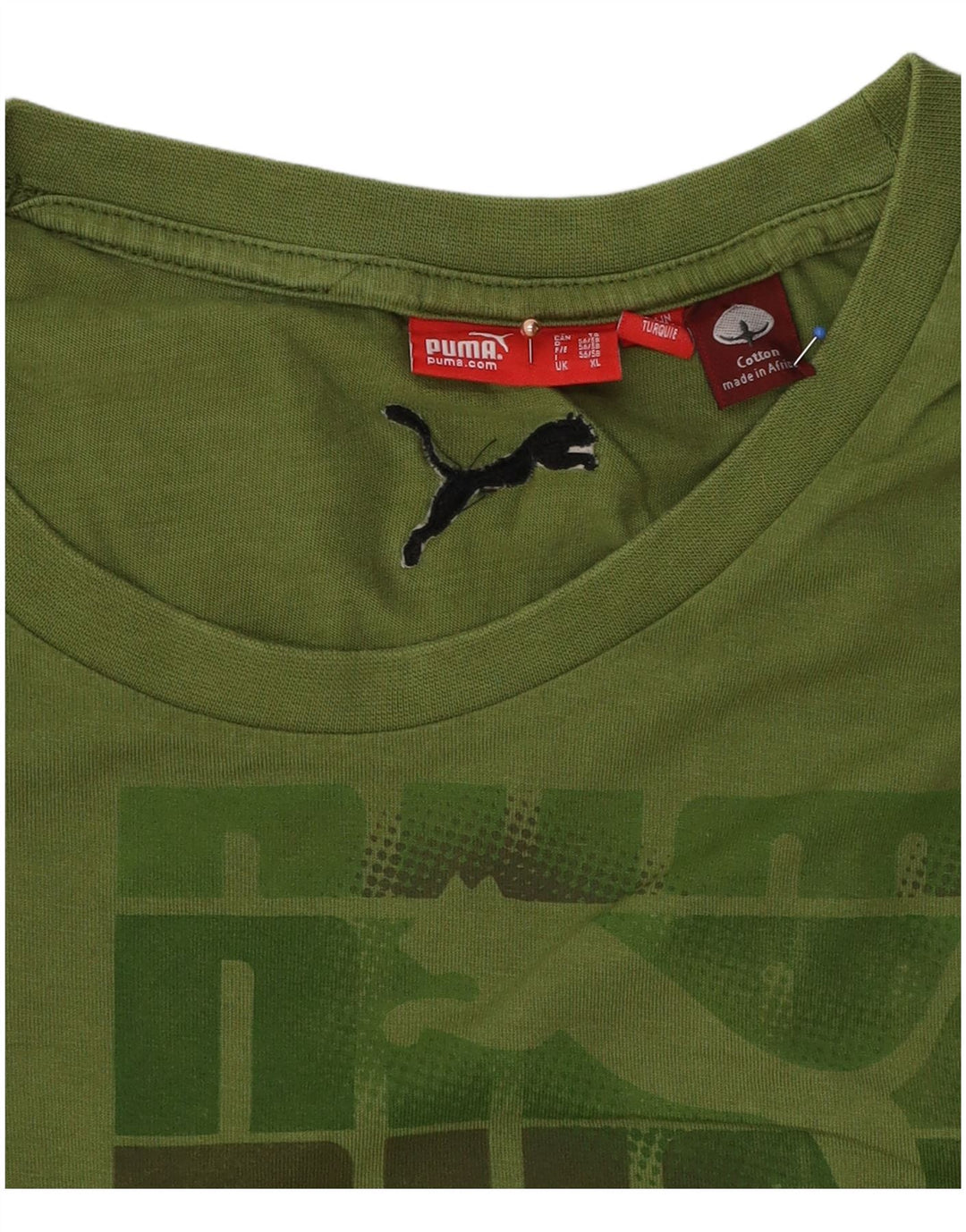Puma Haut graphique à manches longues pour homme XL en coton vert