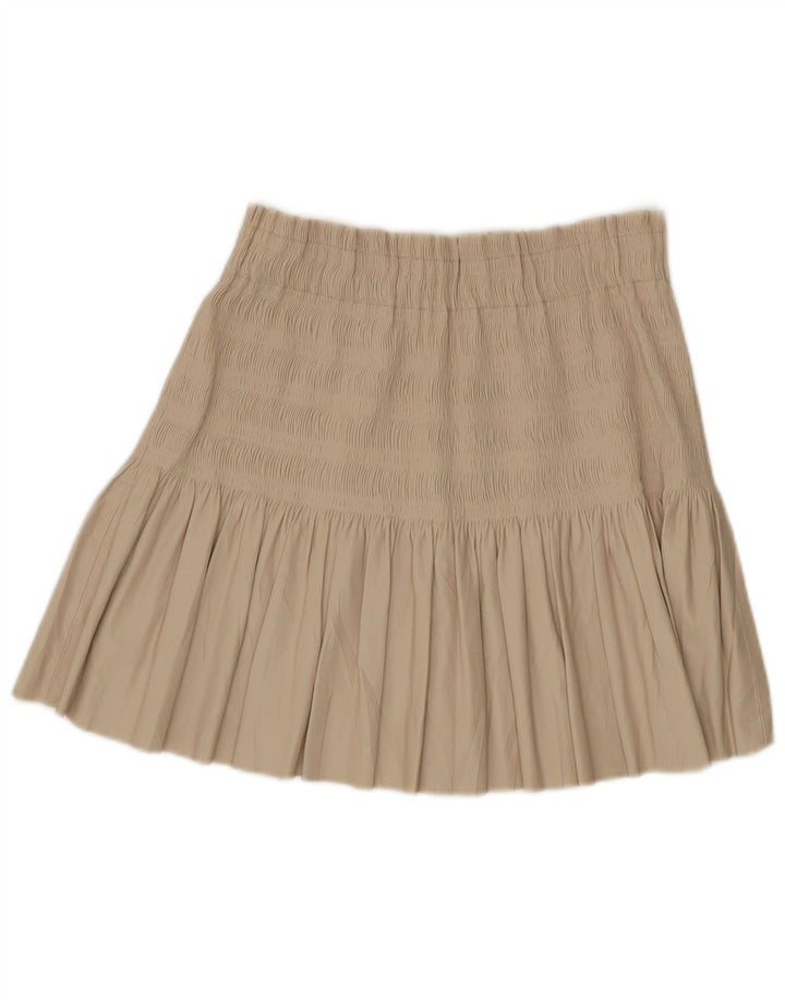 Zara Femme Jupe A-Line Large W34 Beige Polyester
