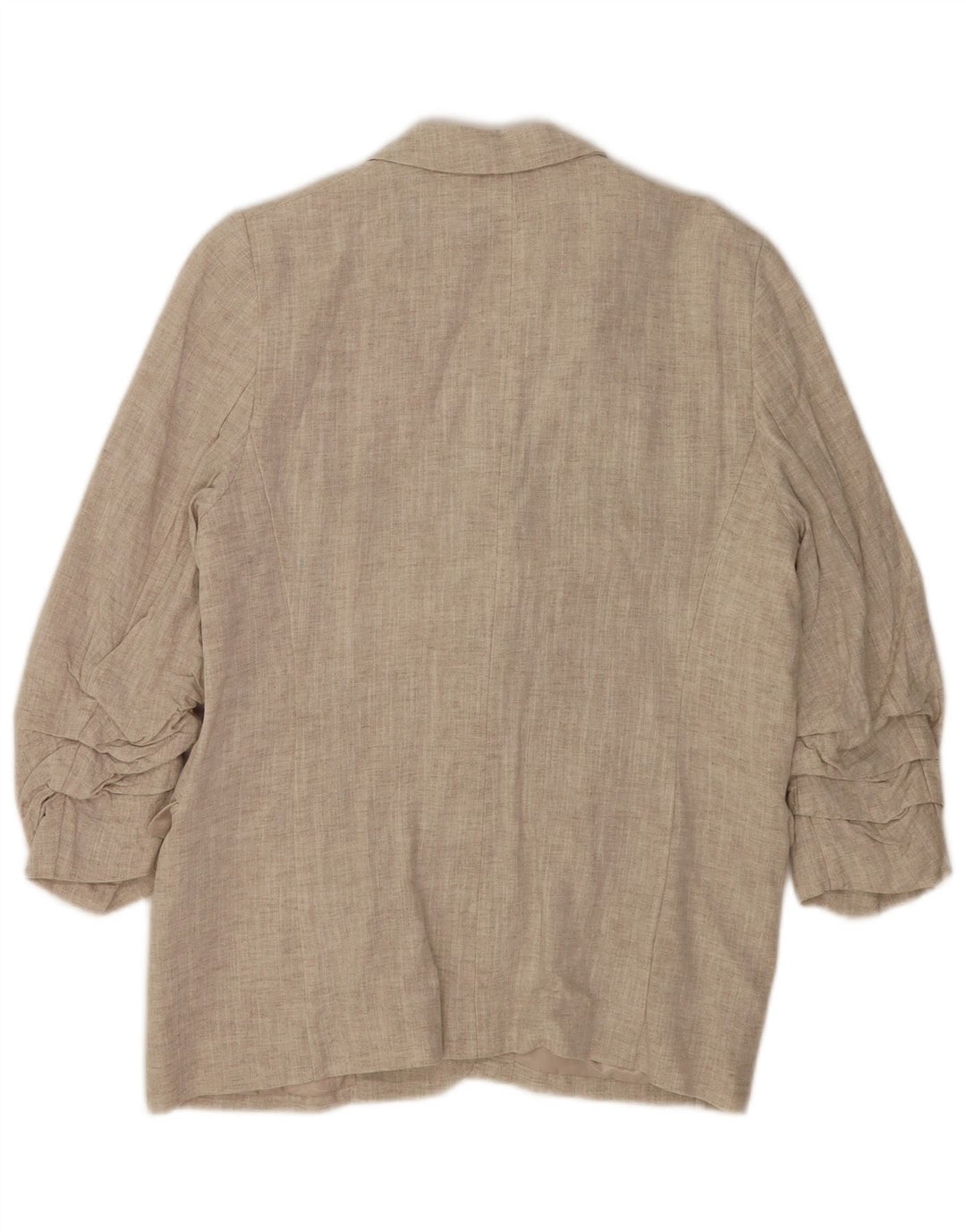 Marks & Spencer Veste blazer ouverte à manches 3/4 pour femme UK 14 Large Beige