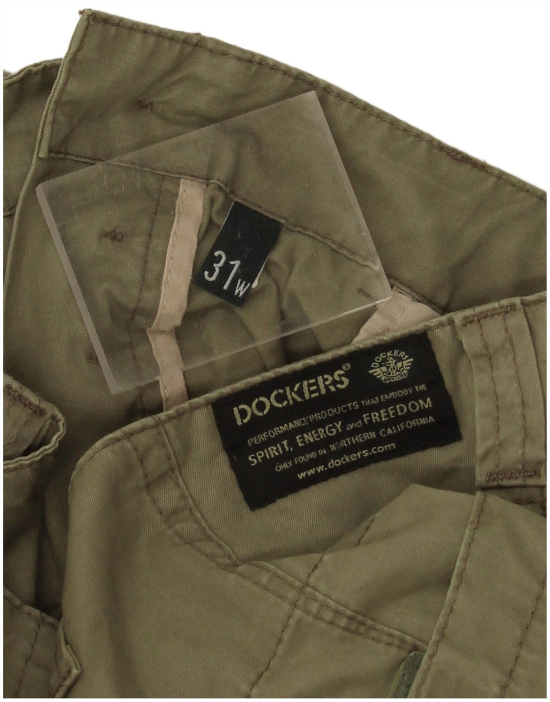 Dockers Short Cargo Femme W31 Coton Kaki Moyen