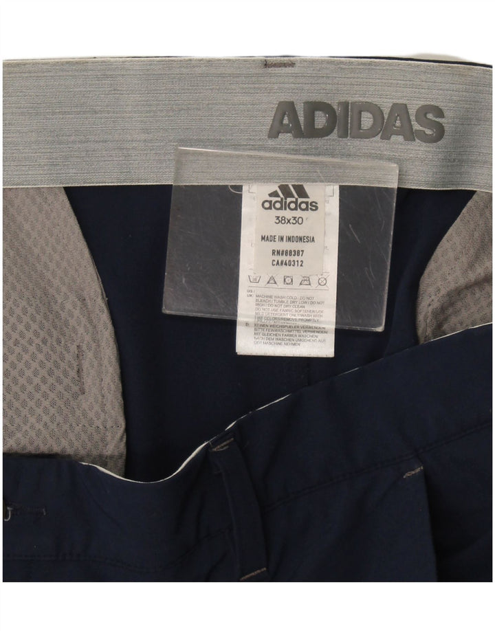 Adidas Pantalon Chino Slim Homme W38 L30 Bleu Marine Polyester