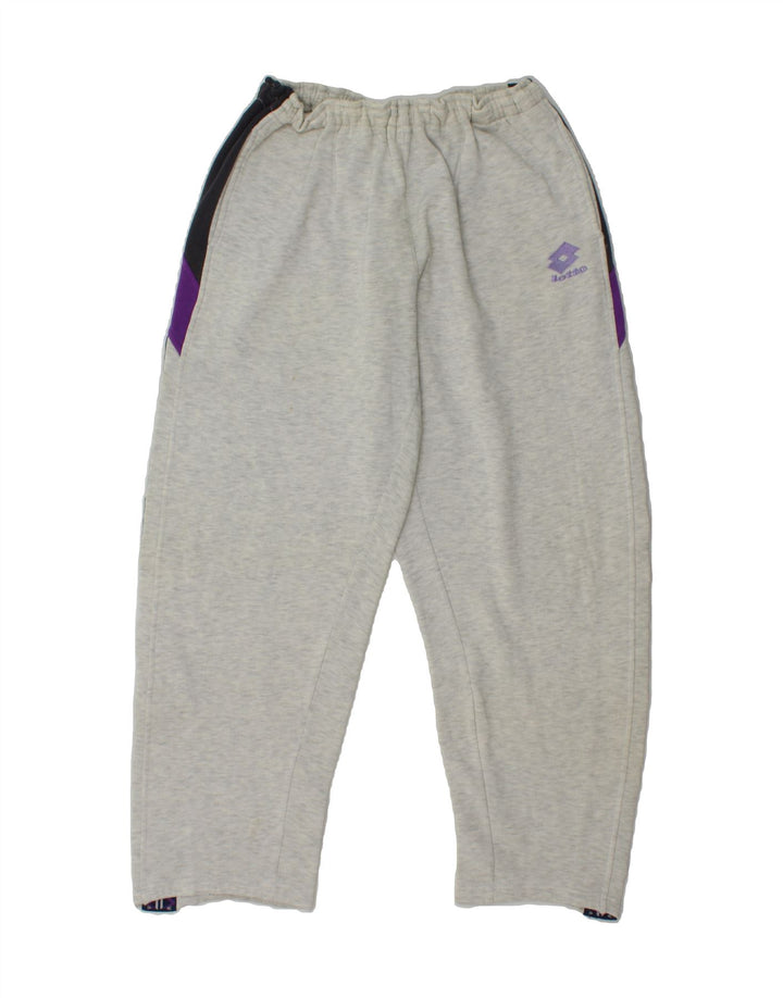 LOTTO Mens Graphic Tracksuit Trousers Large  Grey Colourblock Vintage Lotto and Second-Hand Lotto from Messina Hembry 