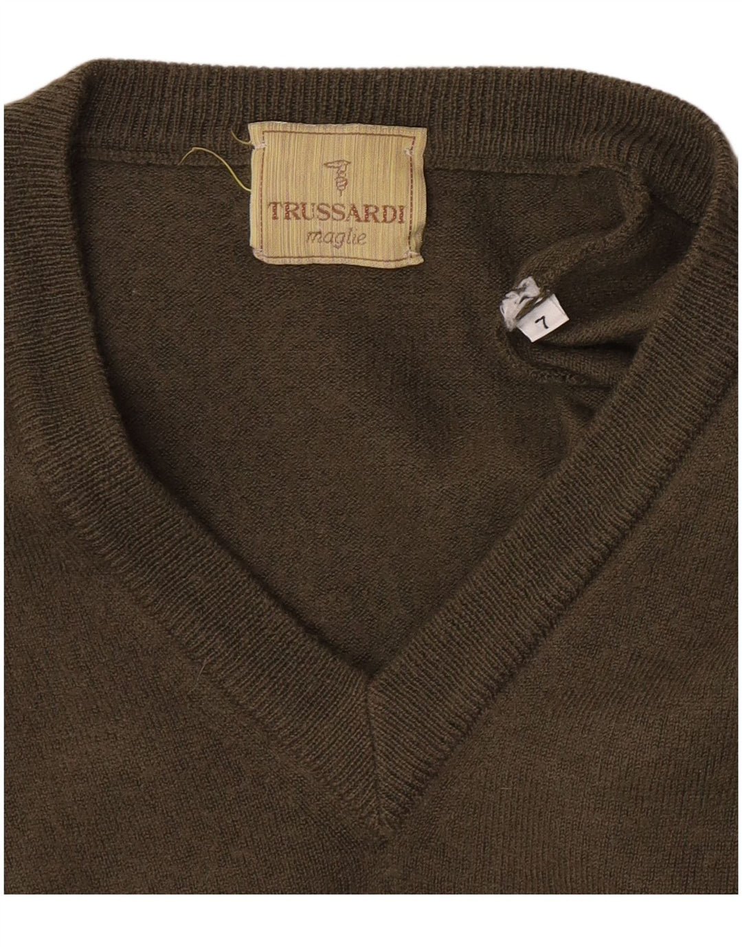 Trussardi Pull Col V Pull Large Vert Homme
