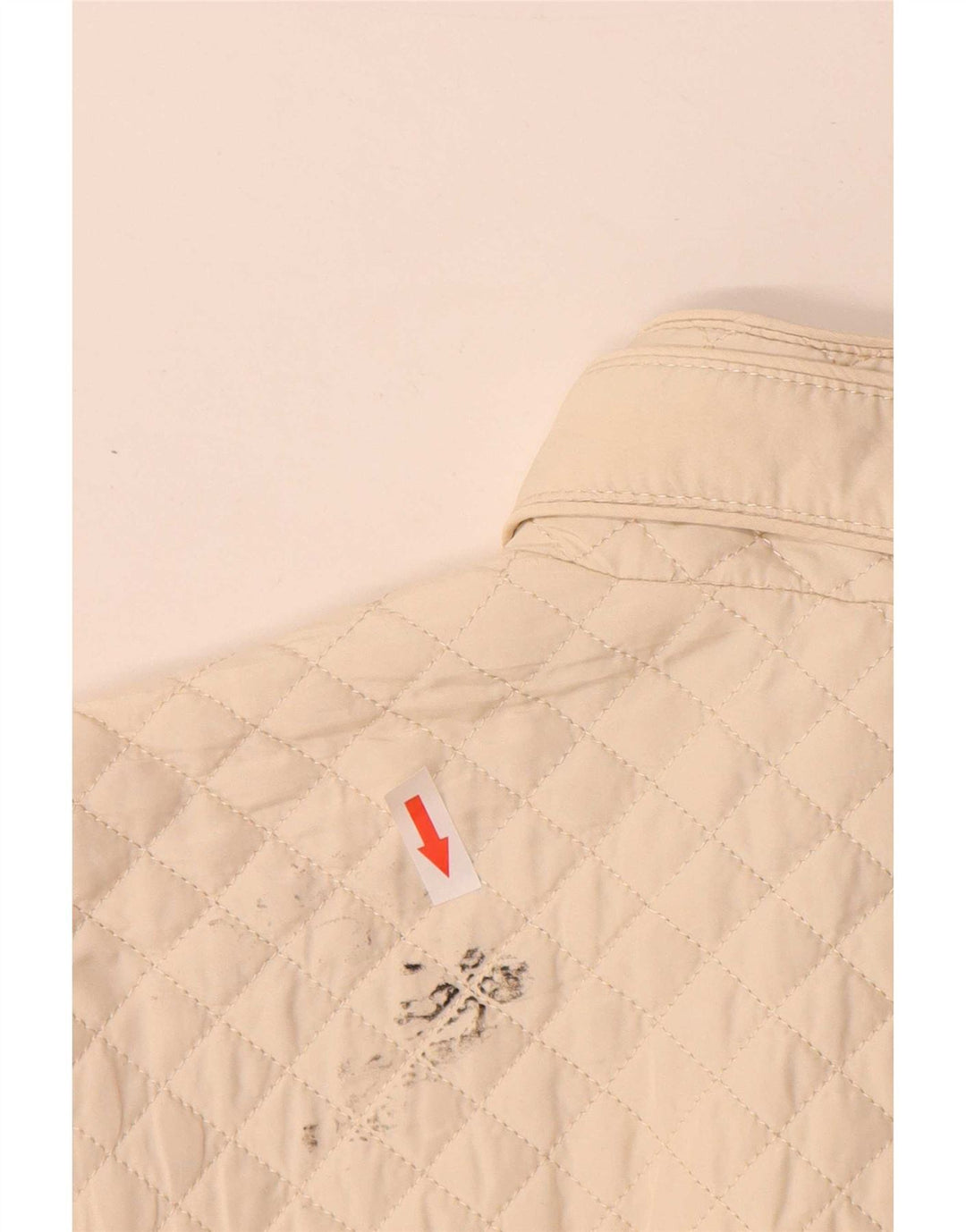 Zara Veste matelassée pour femme UK 16 Large Beige Polyester