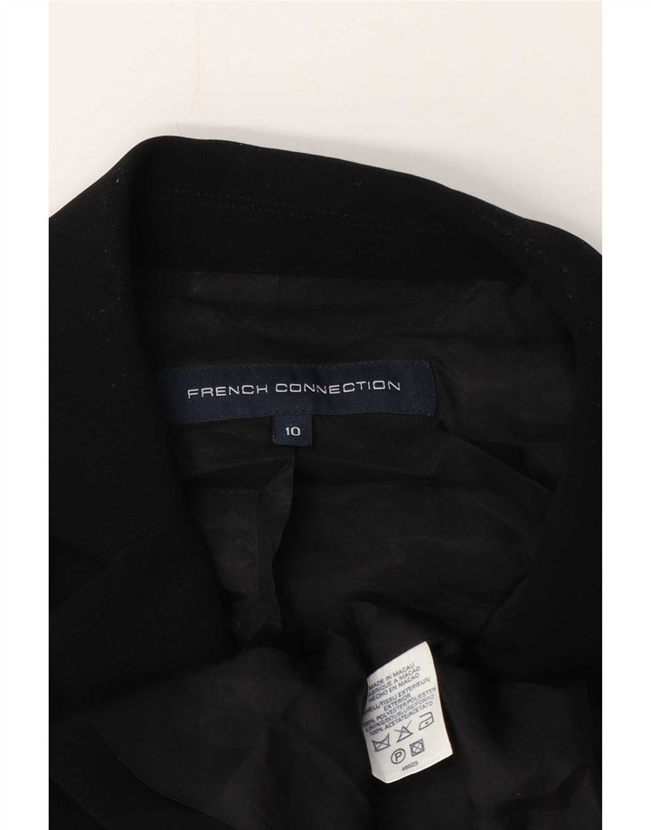 French Connection Veste Blazer 3 Boutons Femme UK 10 Petit Noir Polyester