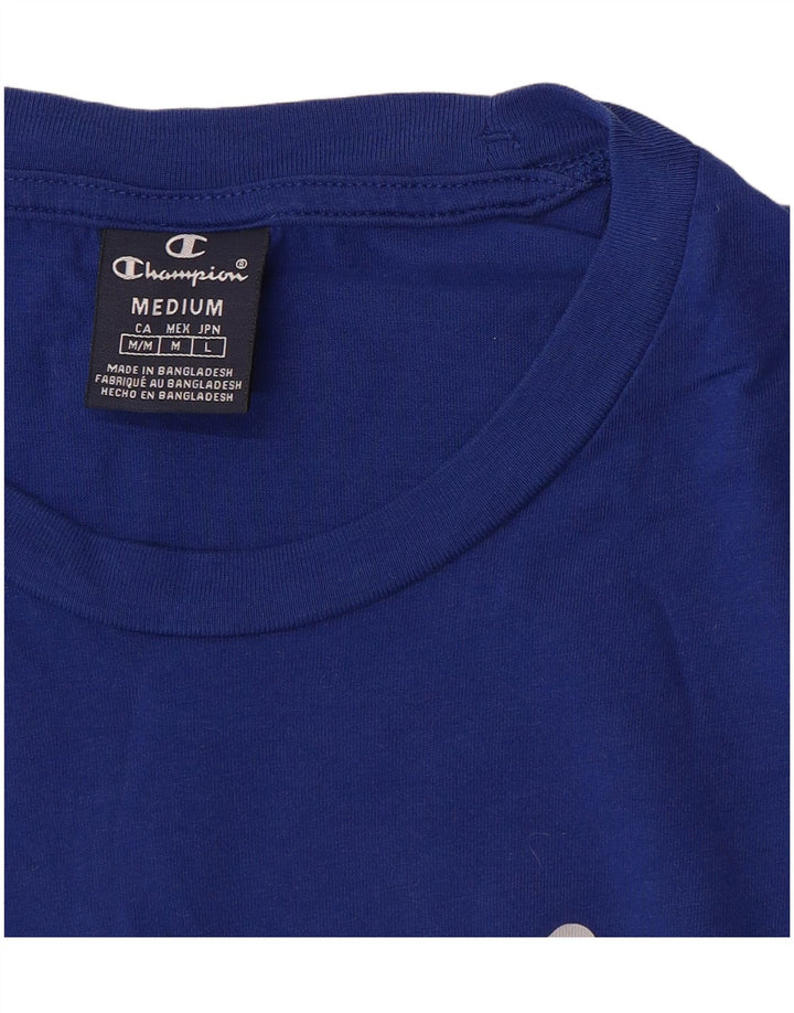Champion T-Shirt Graphique Homme Bleu Moyen Coton