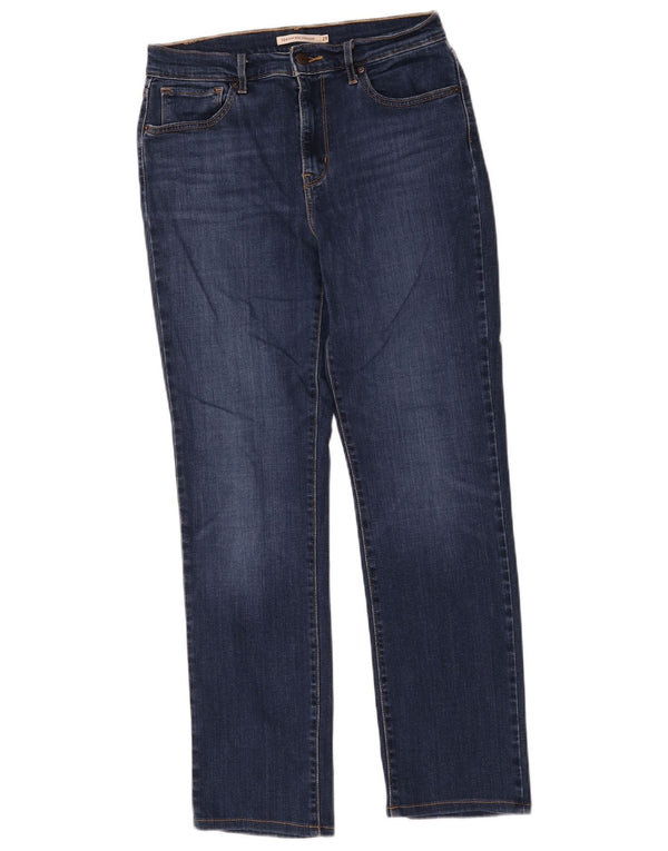 Levi's Jean Droit 724 Taille Haute Femme W29 L28 Bleu Marine Coton
