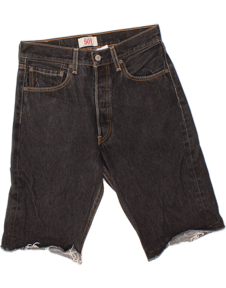 LEVI'S Short en Jean 501 Homme W32 Noir Moyen Coton
