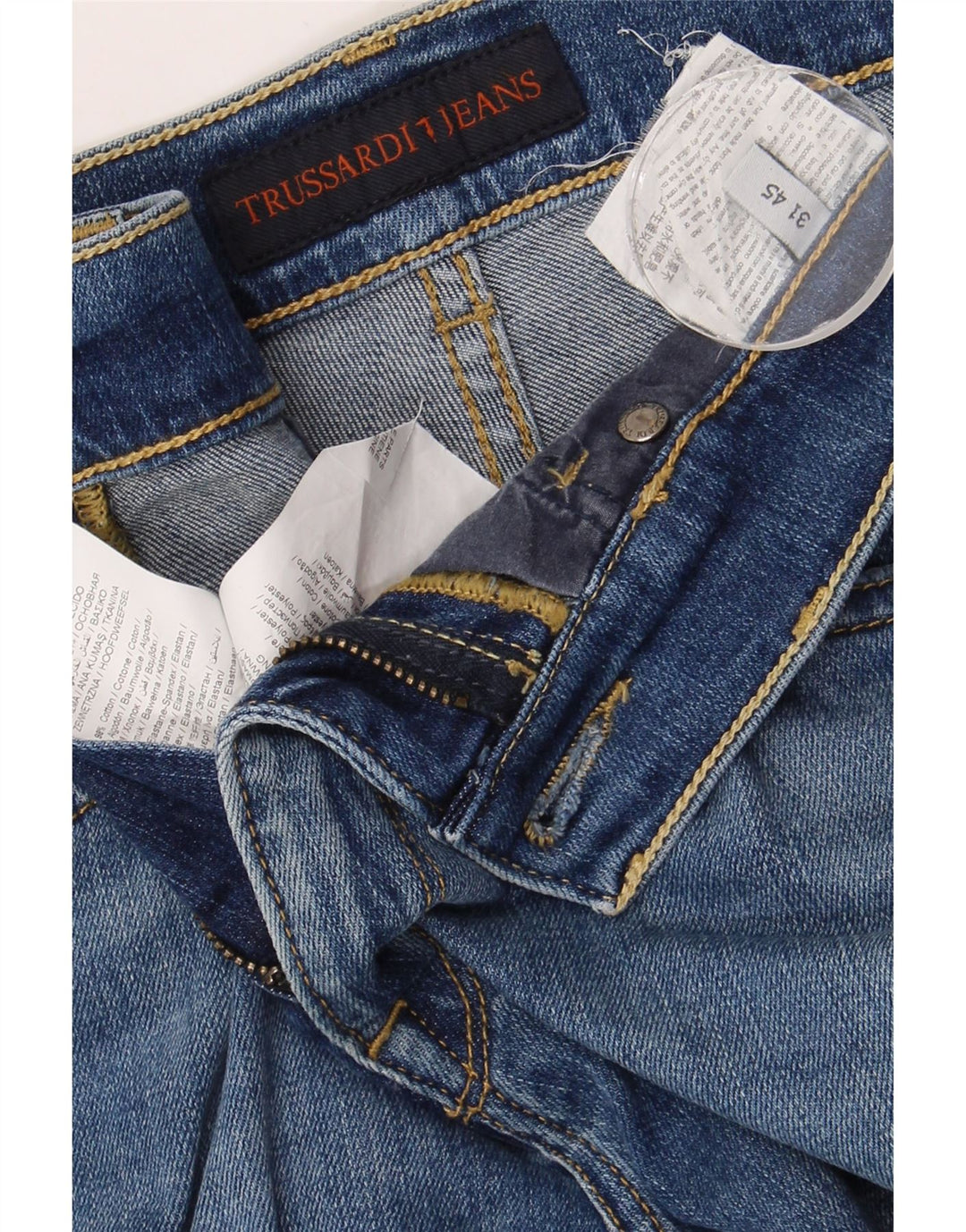 TRUSSARDI Jean Slim W31 L31 Bleu Coton Femme