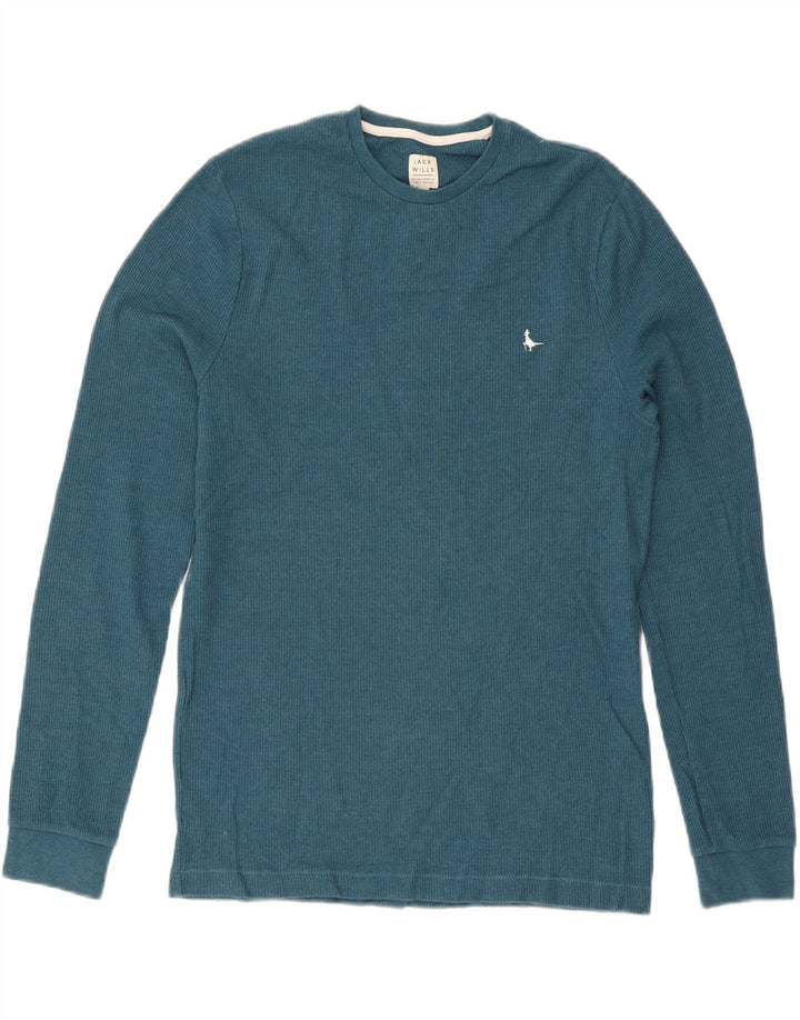 Jack Wills Haut à manches longues pour hommes en coton bleu moyen