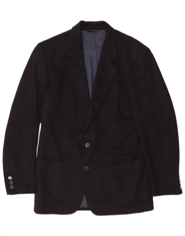 Trussardi Jeans Veste Blazer 2 Boutons Homme IT 46 Small Noir