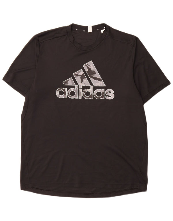 Adidas Hommes Aeroready Graphic T-Shirt Haut Grand Noir Polyester
