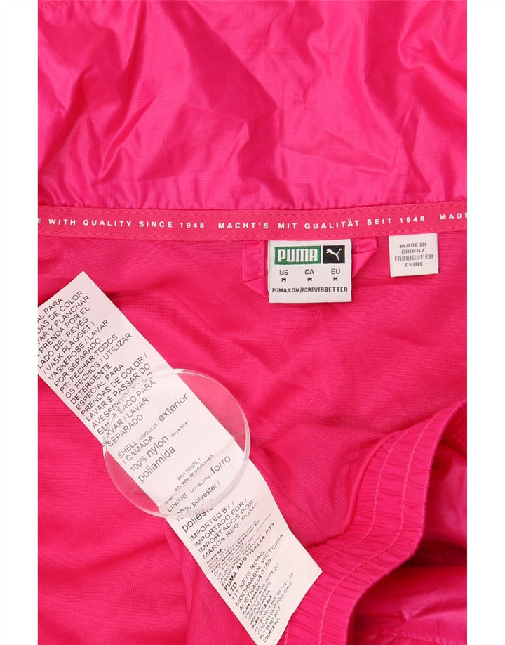 PUMA Veste de survêtement surdimensionnée pour femme UK 14 Nylon rose moyen