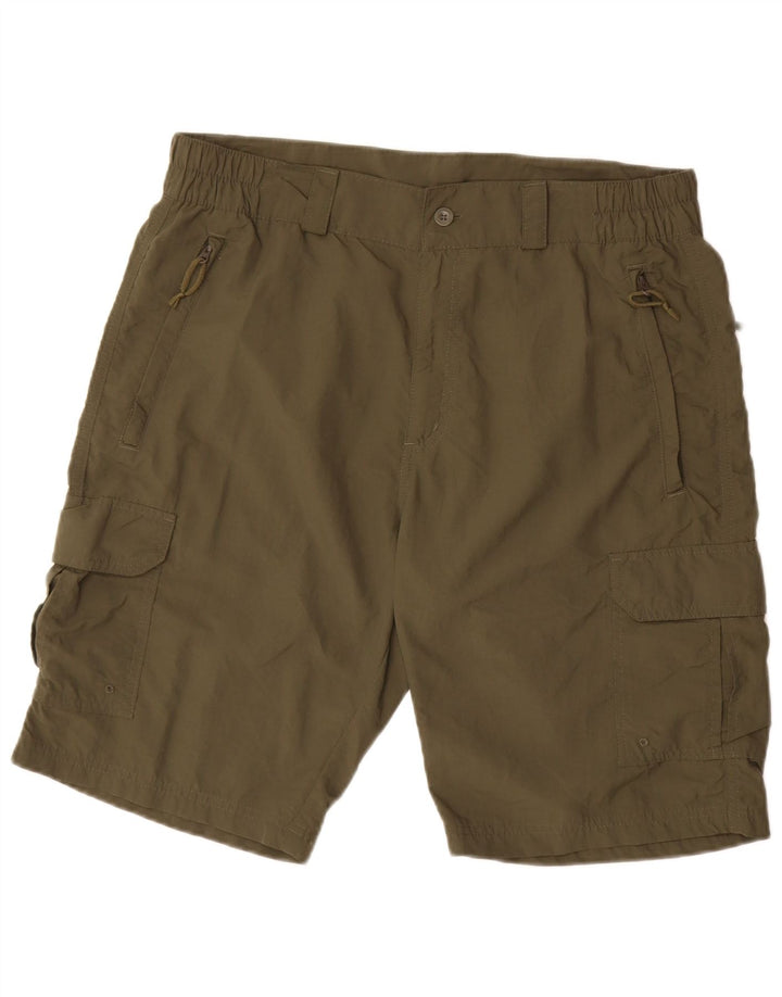 MOUNTAIN WAREHOUSE Short cargo pour hommes W34 Large Kaki Nylon