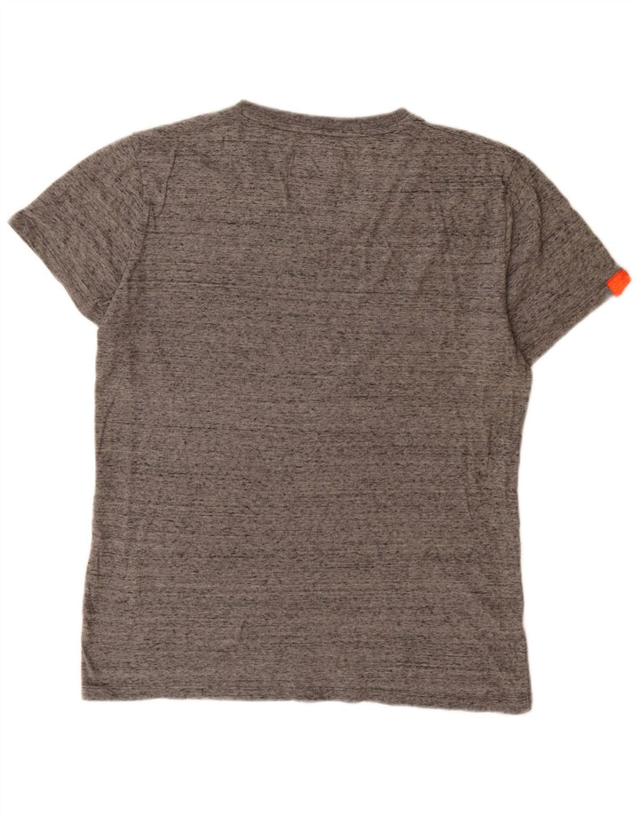 Superdry T-Shirt Homme Gris Moyen Moucheté Coton