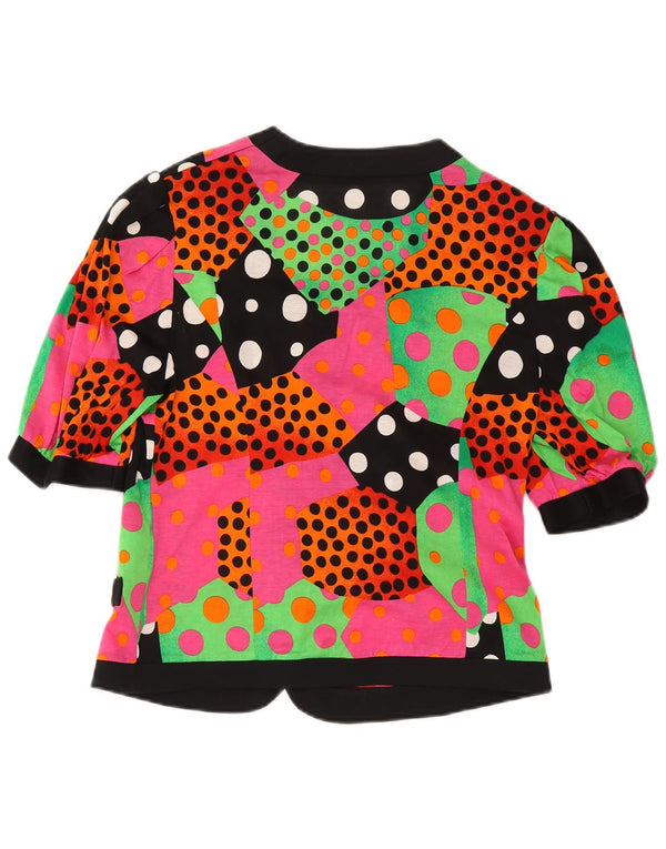 Les Lunis Femme Chemisier Manches 3/4 IT 46 Large Multicolore Taché