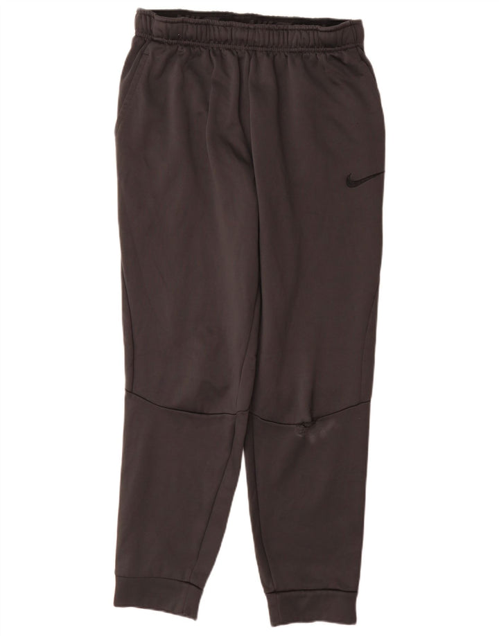 Nike Pantalon de survêtement Dri Fit pour homme Pantalon de jogging Large Gris Polyester
