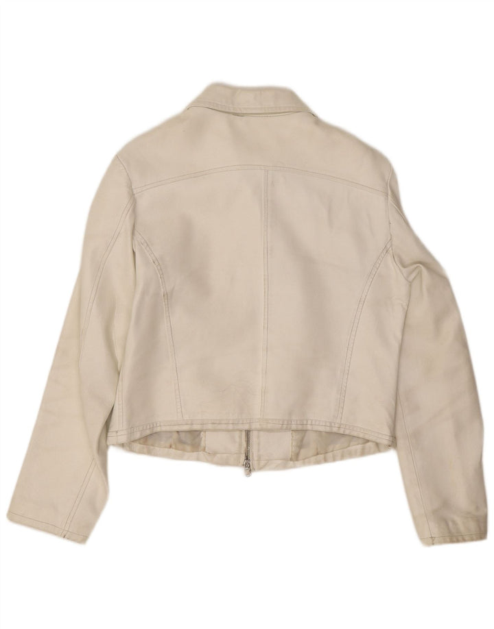 Masterpelle Veste en cuir courte pour femme IT 48 XL Cuir blanc