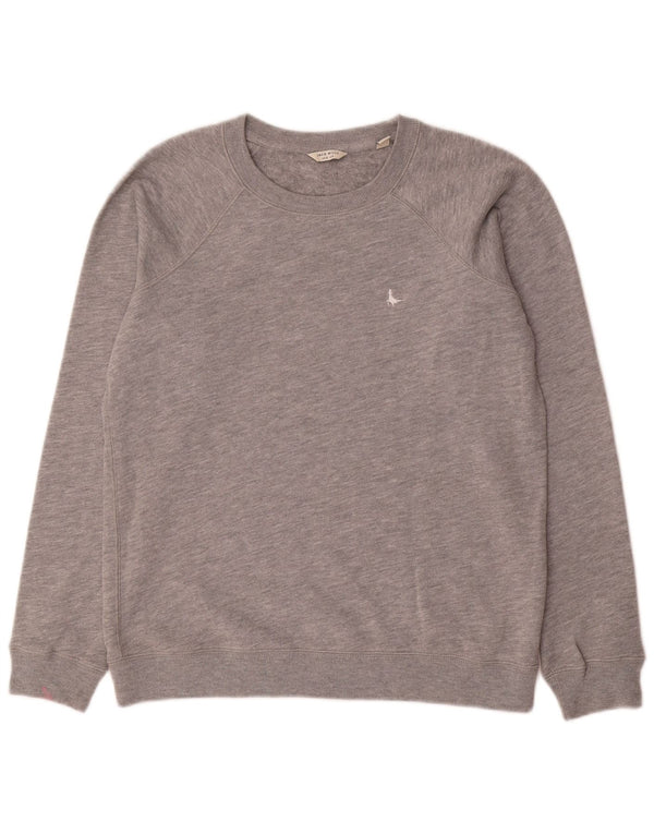 Jack Wills Sweat-shirt pour femme en coton moucheté gris moyen UK 42