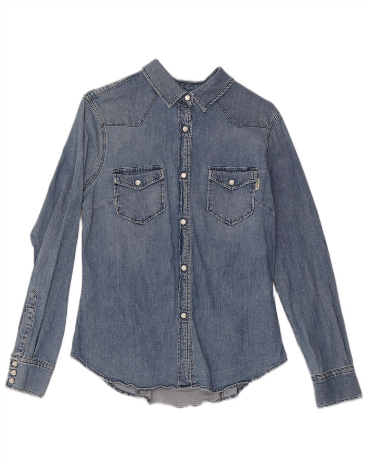 Roy Rogers Chemise en jean pour femme UK 12 Bleu moyen Coton