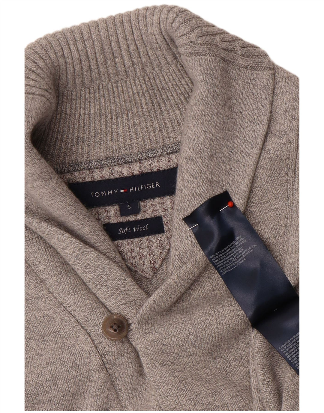 Tommy Hilfiger Pull Cardigan Homme Petit Gris Coton