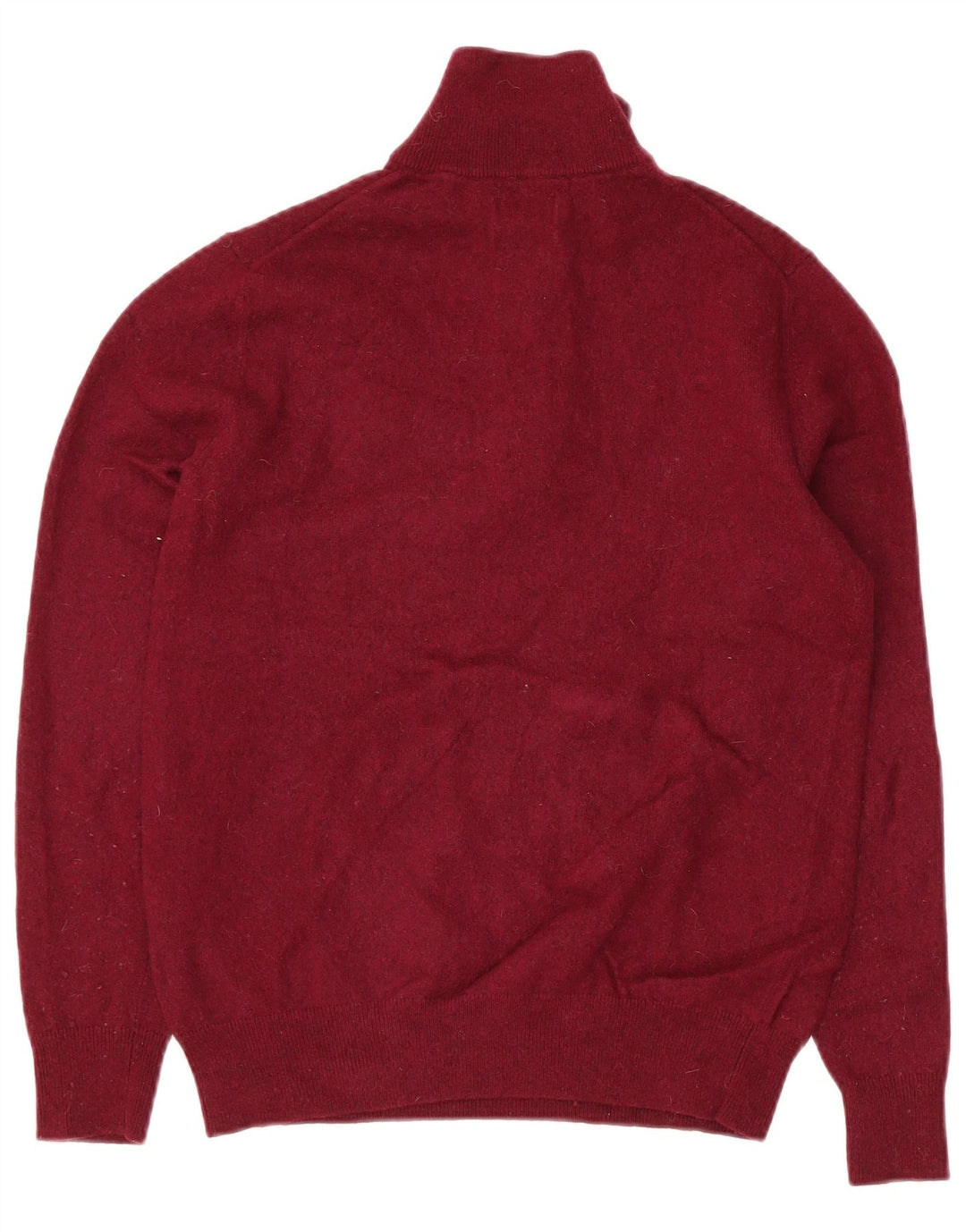 Gant Pull à col zippé pour femme UK 12 Medium Maroon Lambswool