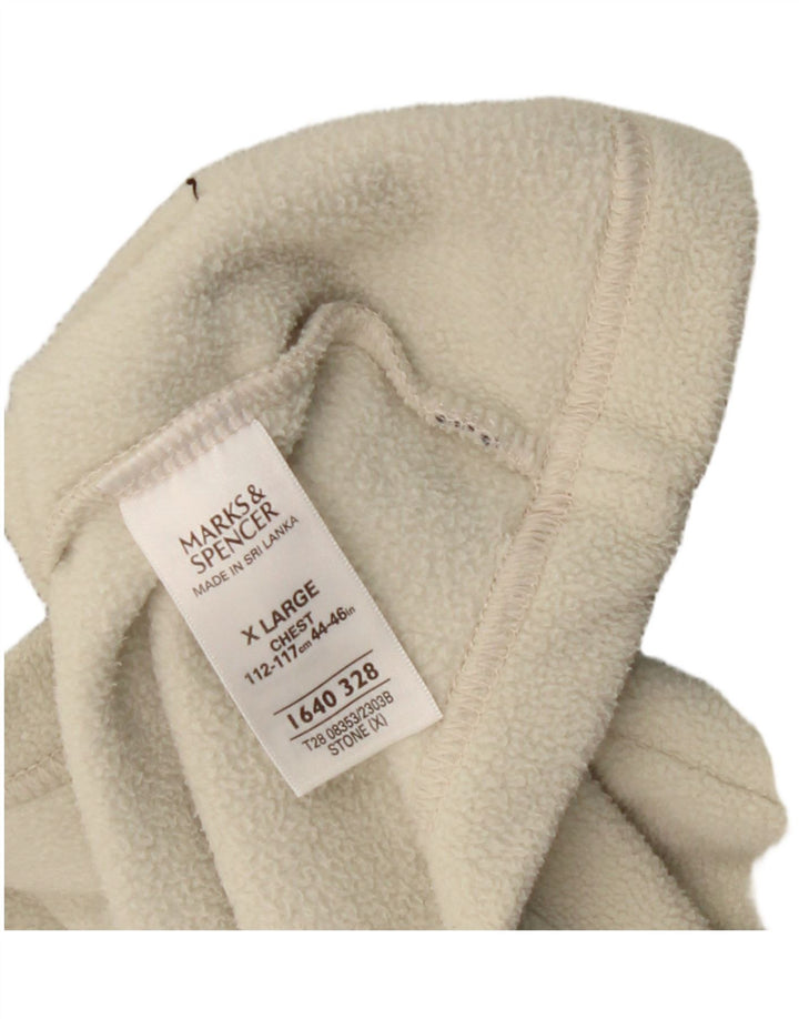 Marks & Spencer Pull Polaire Homme XL Beige Polyester