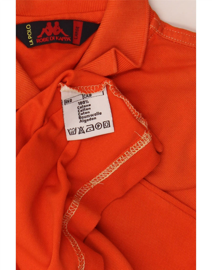 Kappa Polo Homme Large Orange Coton
