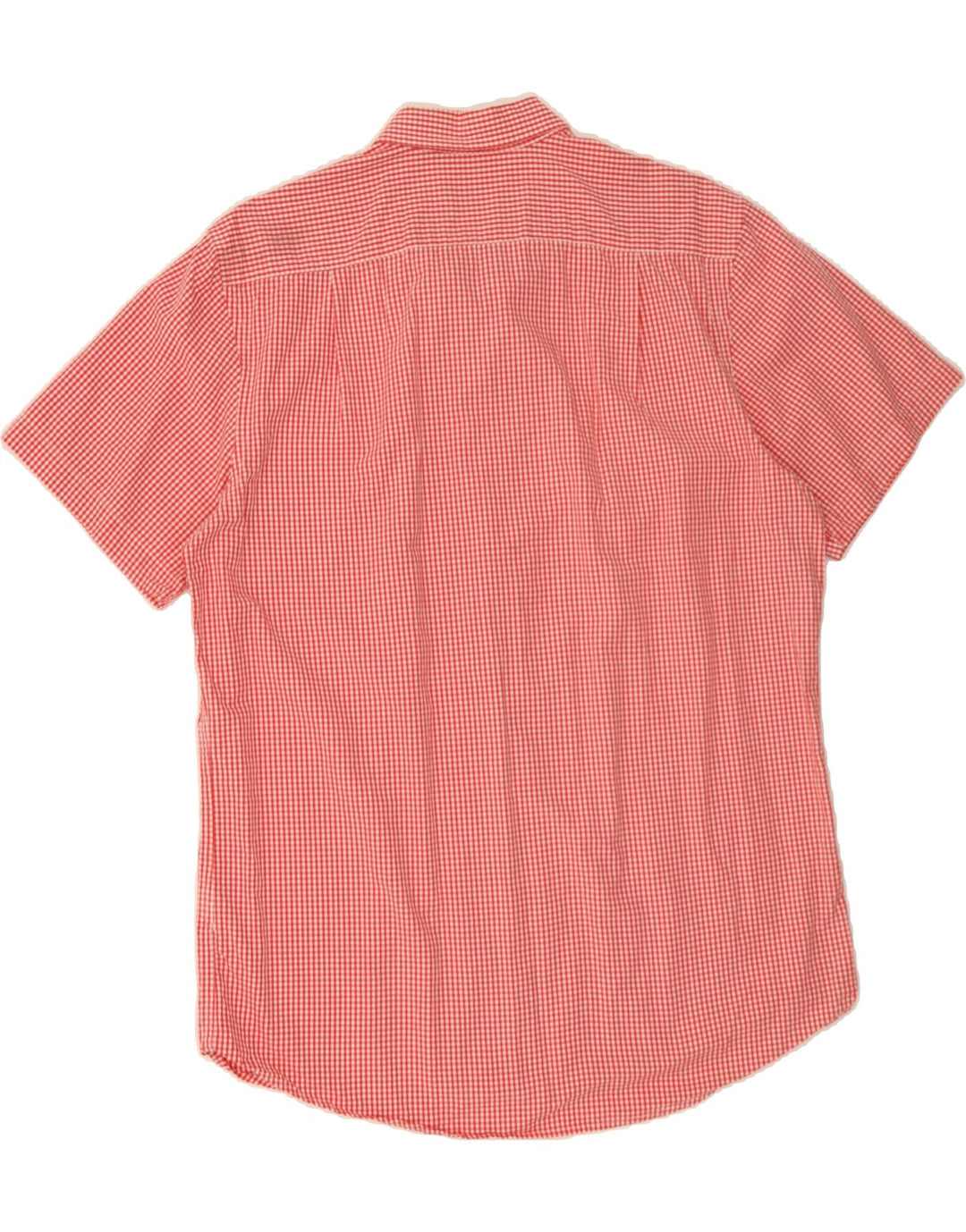 IZOD Mens Grant Fit Short Sleeve Shirt Large Red Gingham Cotton Vintage Izod and Second-Hand Izod from Messina Hembry 