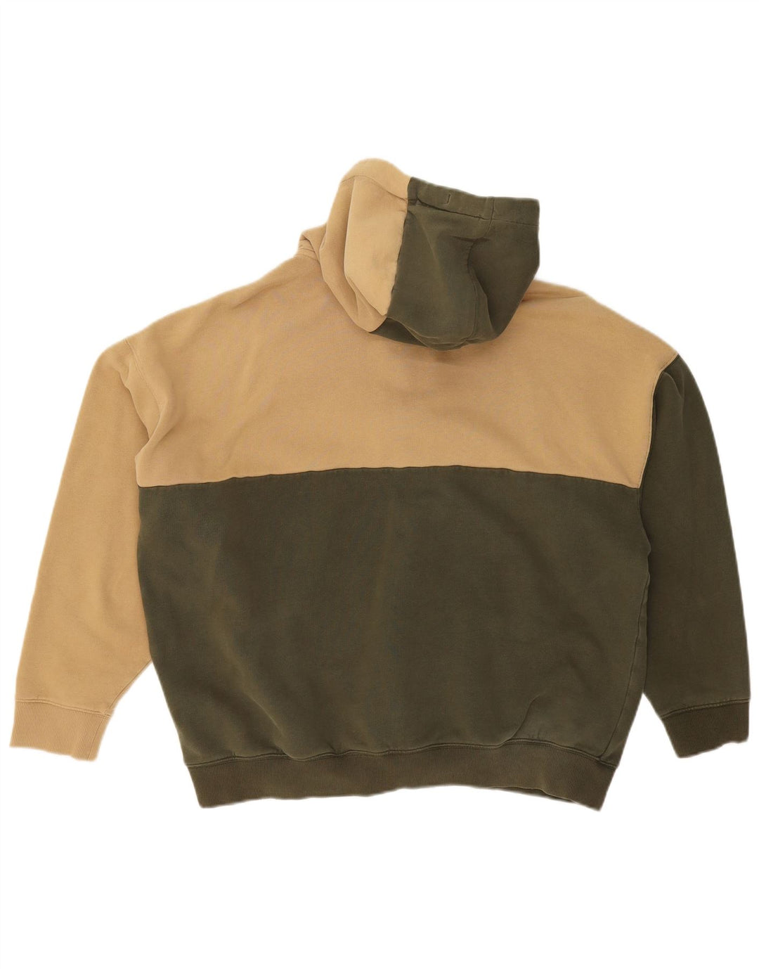 TOMMY JEANS Pull à Capuche Oversize à Col Zippé Homme Vert Moyen Colourblock