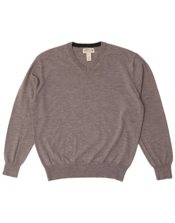 ORVIS Pull Col V Homme XL Gris Laine