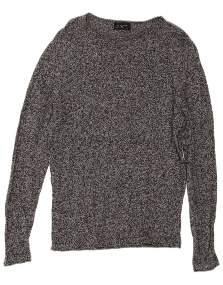 Zara Homme Top Manches Longues Petit Gris Moucheté