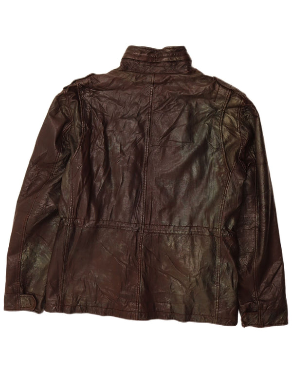 Veste en cuir homme vintage IT 54 2XL Cuir marron