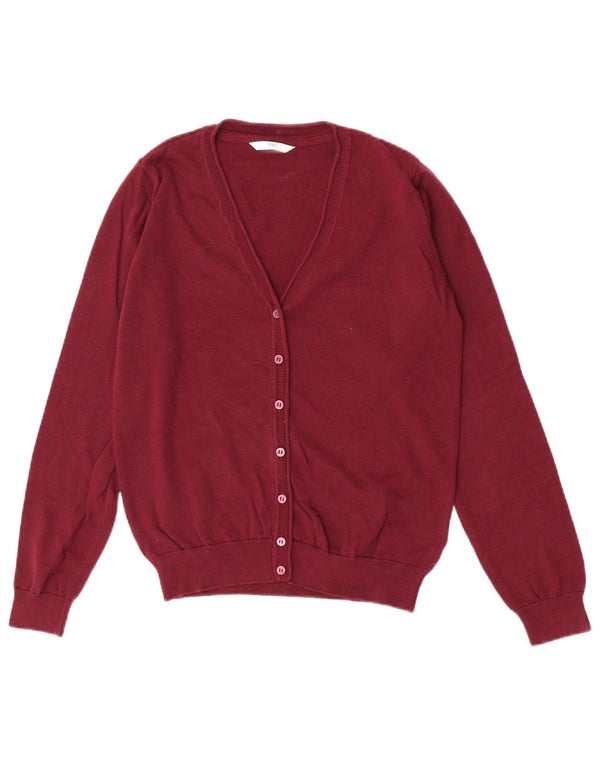 Marks & Spencer Pull Cardigan Fille 13-14 Ans Coton Bordeaux