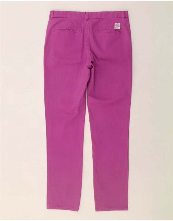 Marks & Spencer Pantalon chino droit pour femme UK 14 Large W34 L30 Violet