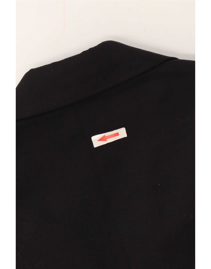 Zara Veste Blazer 2 Boutons Homme UK 40 Grande Laine Noire
