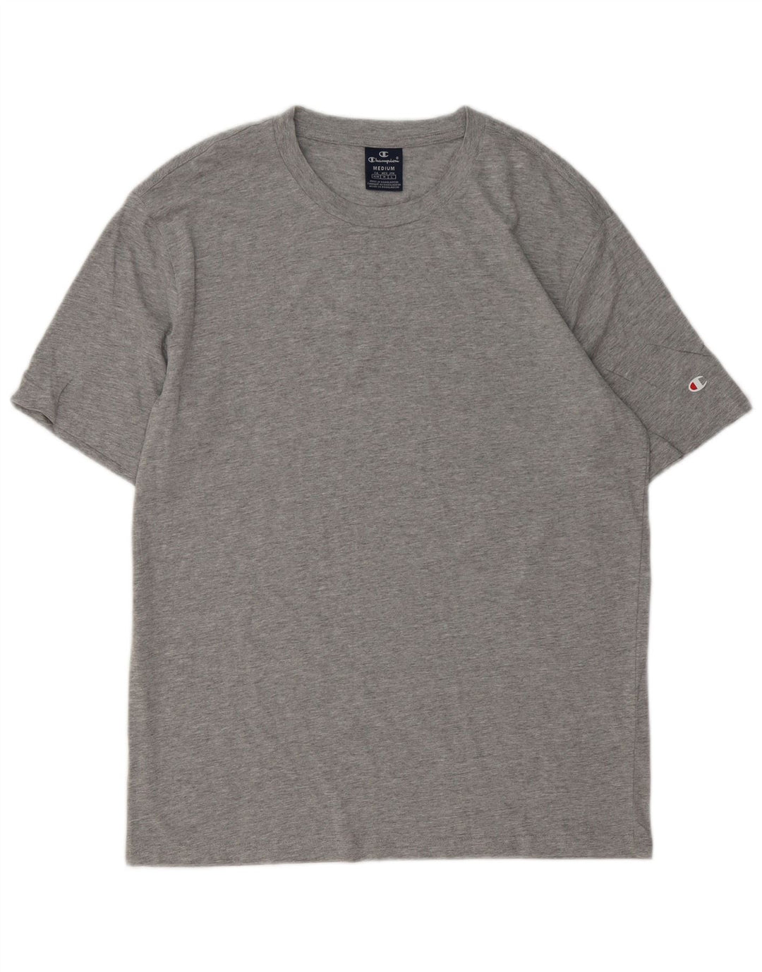 CHAMPION T-Shirt Homme Gris Moyen Chiné Coton