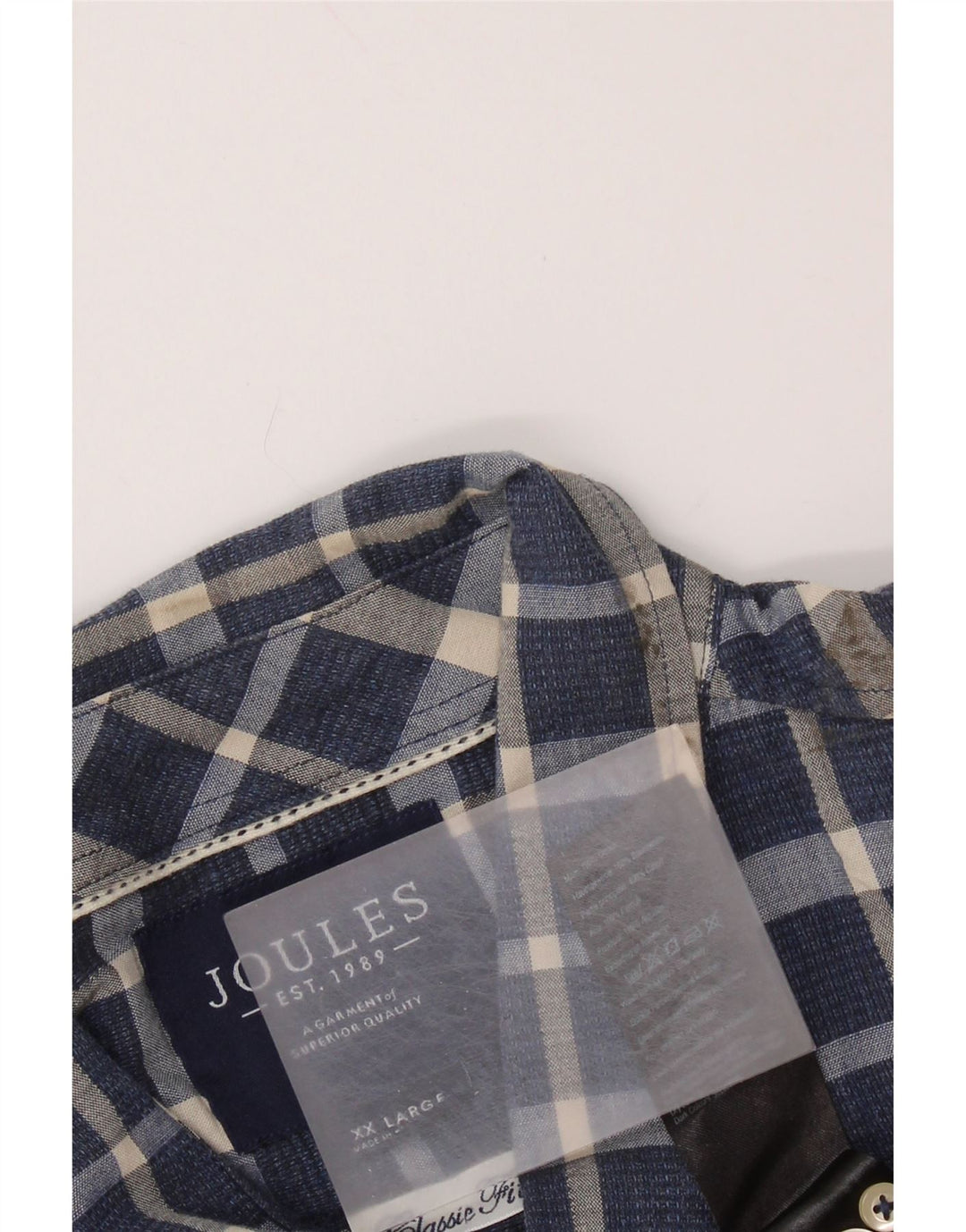 JOULES Chemise Homme 2XL Bleu Marine Carreaux Coton