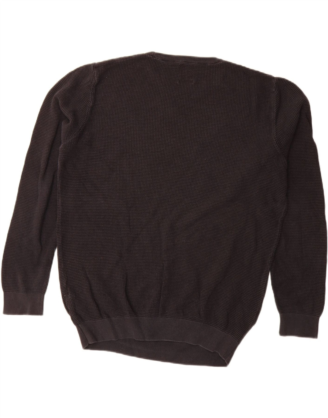 ZARA Pull ras du cou pour homme en coton noir moyen