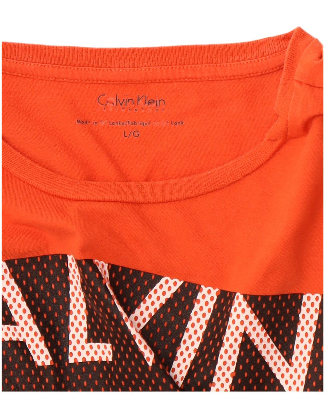 CALVIN KLEIN T-Shirt Graphique Homme Grand Orange