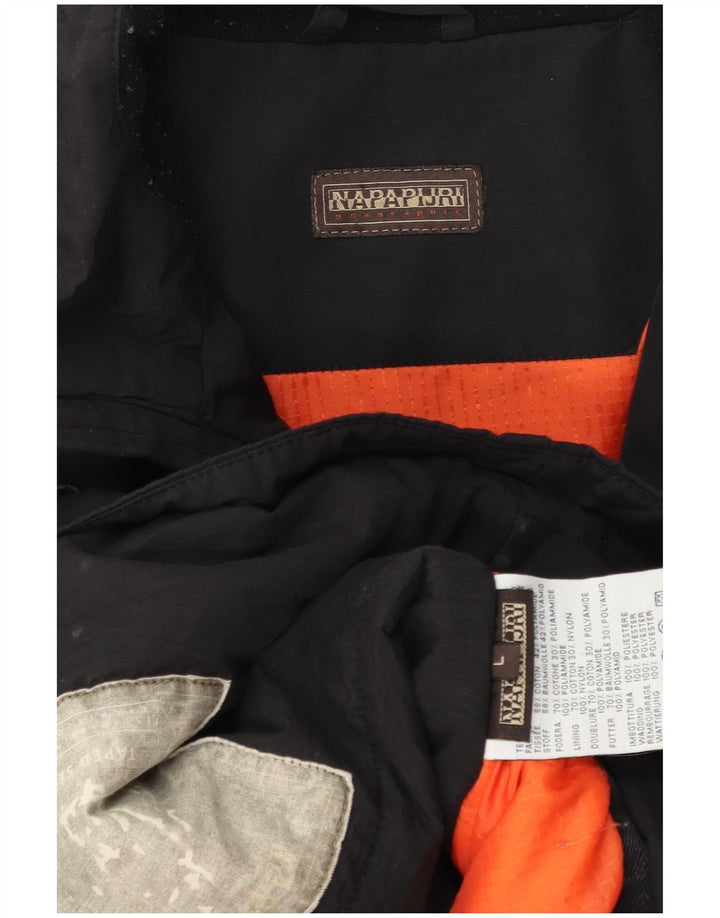 Napapijri Veste coupe-vent pour homme UK 40 Large Noir Coton